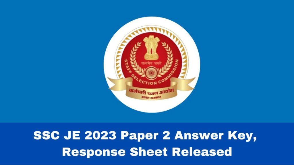 SSC JE Paper 2 Answer Key 2023