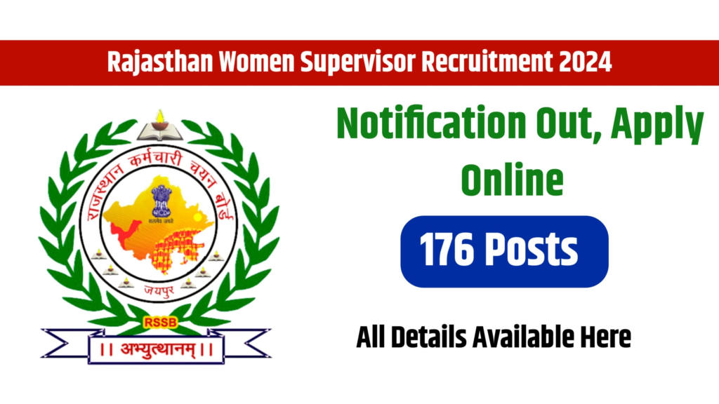 RSMSSB Female Supervisor Recruitment 2024 Apply Online For 587 Post