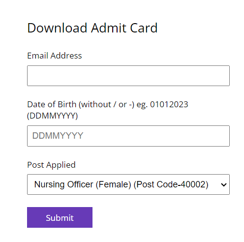 BHU Nursing Officer Admit Card 2024 को केसे डाउनलोड करें ?