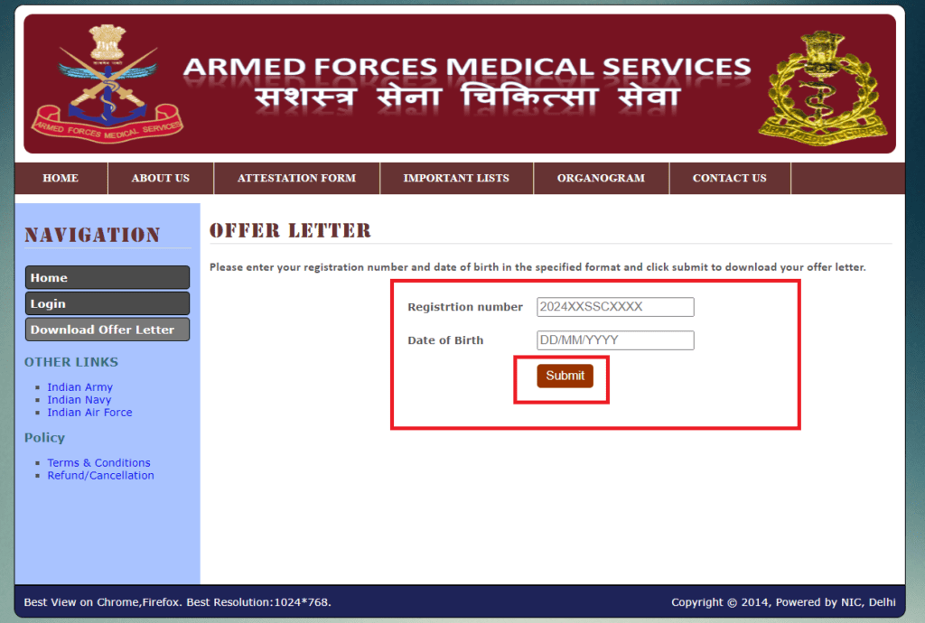 AFMC Medical Officer Admit Card 2024 को केसे डाउनलोड करें ?