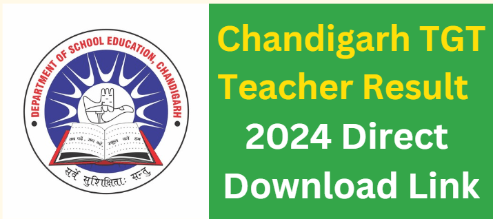 Chandigarh TGT Teacher Result 2024 Direct Download Link