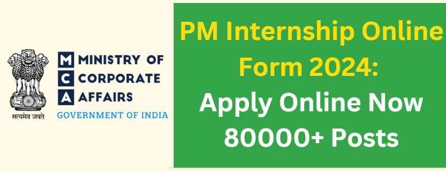 PM Internship Online Form 2024: Apply Online Now 80000+ Posts